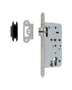 Satin Stainless Steel 55mm DIN Latch - Radius | DLX0055LSSS/R
