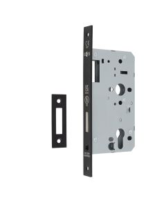 Matt Black 60mm DIN Euro Deadlock - Square | DLX0060EPMB