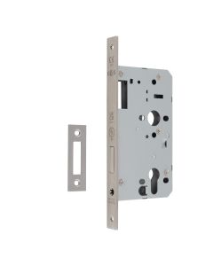 Satin Stainless Steel 60mm DIN Euro Deadlock - Square | DLX0060EPSSS