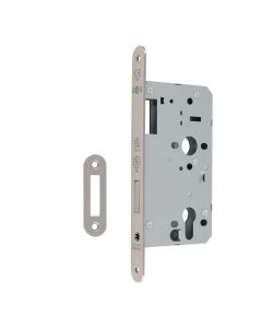 Satin Stainless Steel 60mm DIN Euro Deadlock - Radius | DLX0060EPSSS/R