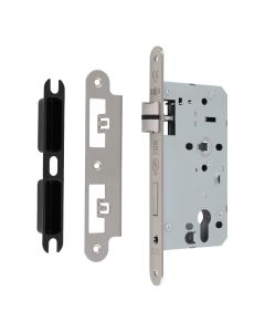 Satin Stainless Steel 55mm DIN Euro Sashlock - Radius | DLX7255EPSSS/R
