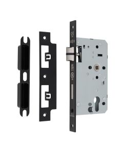 Matt Black 60mm DIN Euro Escape Lock - Square | DLX7260ESCMB