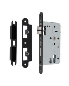 Matt Black 60mm DIN Euro Escape Lock - Radius | DLX7260ESCMB/R