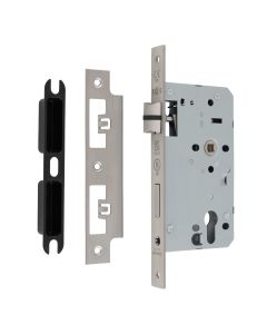 Satin Stainless Steel 60mm DIN Euro Escape Lock - Square | DLX7260ESCSSS