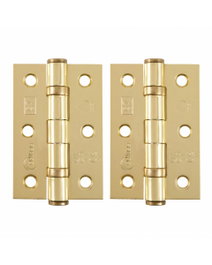 Eclipse Polished Brass 76mm (3") Grade 7 Steel BB Hinges  | 14103