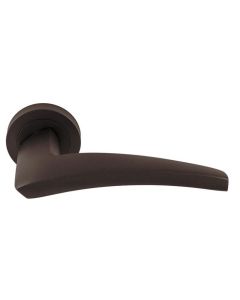 Set Manital Matt Bronze Dune Lever Furniture on round rose | DU5MBRZ