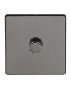 Eurolite Black Nickel LED 2 Way 1 Gang Dimmer Switch  | ECBN1DLED