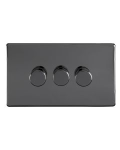 Eurolite Black Nickel LED 2 Way 3 Gang Dimmer Switch  | ECBN3DLED