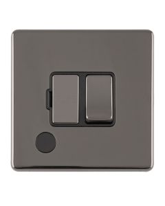 Eurolite Black Nickel Switched Fuse Spur with flex outlet | ECBNSWFFOW