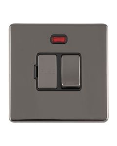 Eurolite Black Nickel 13A Switched Fuse Spur  | ECBNSWFB