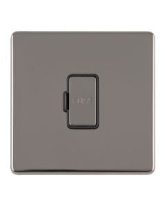 Eurolite Black Nickel 13A Unswitched Fuse Spur  | ECBNUSWFB