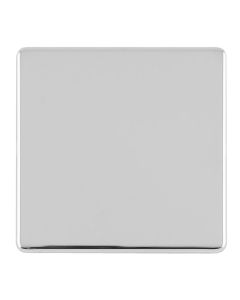 Eurolite Polished Chrome Black Single Blank Plate  | ECPCB1B