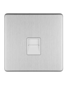 Eurolite Stainless Steel Plate 1 Gang Telephone Master Socket  | ECSS1M