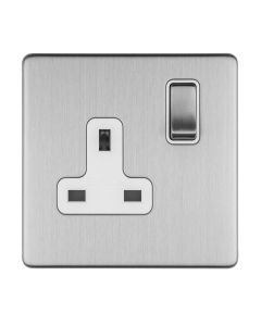 Eurolite Stainless Steel 1 Gang 13A DP Switched Socket | ECSS1SO
