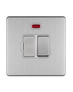 Eurolite Stainless Steel 13A Switched Fuse Spur with neon light  | ECSSSWFN