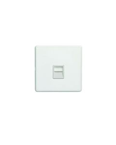Eurolite White Plate 1 Gang Telephone Master Socket  | ECW1MW