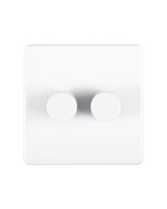 Eurolite White LED 2 Way 2 Gang Dimmer Switch  | ECW2DLED