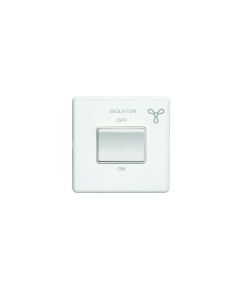 Eurolite White Plate 6 Amp Fan Isolator Switch  | ECWFSWW