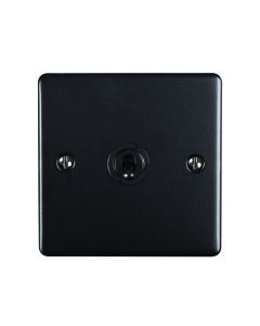 Eurolite Matt Black 1 Gang Toggle Switch  | ENT1SWMBB
