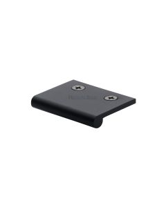 Heritage Brass Matt Black Edge Pull Cabinet Handle 50mm