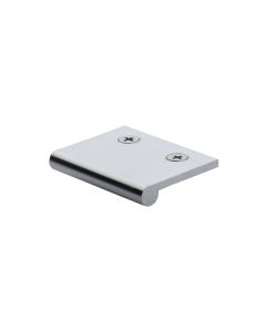 Heritage Brass Satin Chrome Edge Pull Cabinet Handle 50mm