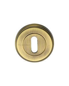 Antique Brass Standard Key Escutcheon Round - ERD7000