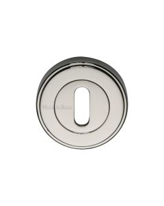 Polished Nickel Finish Standard Key Escutcheon Round - ERD7000