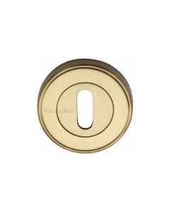 Satin Brass Standard Key Escutcheon Round - ERD7000
