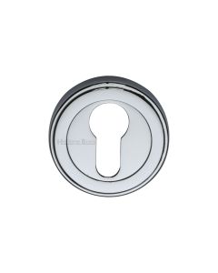 Polished Chrome Euro Profile Cylinder Escutcheon Round - ERD7020