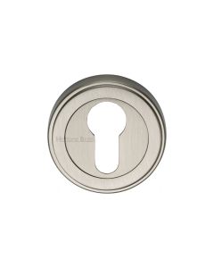 Satin Nickel Euro Profile Cylinder Escutcheon Round - ERD7020