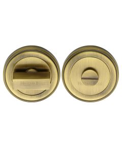 Antique Brass Round Bathroom Turn & Release - ERD7030