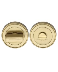 Satin Brass Round Bathroom Turn & Release - ERD7030