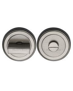 Satin Nickel Round Bathroom Turn & Release - ERD7030