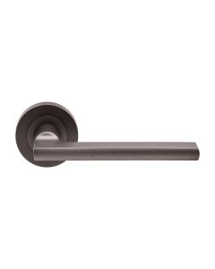 Set Matt Bronze Trentino Lever Furniture on round rose | EUL030MBRZ 