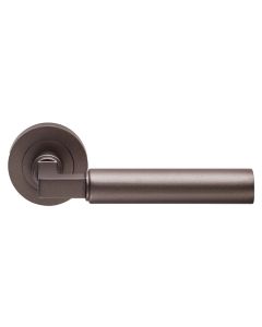 Set Matt Bronze Amiata Lever Furniture on round rose | EUL040MBRZ 