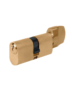 Evva 82mm A5 Polished Brass Oval Cylinder & Turn 41/T41 | L6130