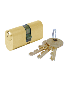 Evva 62mm A5 Polished Brass Oval Double Cylinder 31/31 | L6120