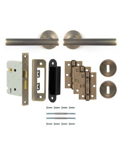 Antique Brass Faro Lock Pack - Ultimate Door Pack