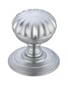 Set Satin Chrome Fulton & Bray Concealed Fix Flower Mortice Knob | FB307SC