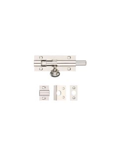 Zoo 75mm x 30mm Fulton & Bray Polished Nickel Architectural Barrel Bolt | FB55PN