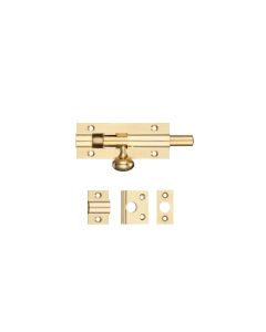 Zoo 75mm x 30mm Fulton & Bray Polished Brass Architectural Barrel Bolt | FB55 PB