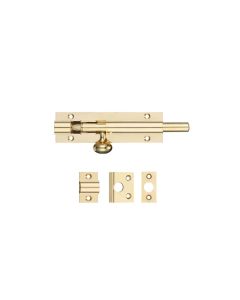 Zoo 100mm x 30mm Fulton & Bray Polished Brass Architectural Barrel Bolt FB56 PB