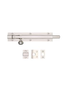 Zoo 150mm x 30mm Fulton & Bray Polished Nickel Architectural Barrel Bolt FB57PN