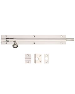 Zoo 200mm x 30mm Fulton & Bray Polished Nickel Architectural Barrel Bolt FB58PN