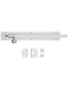 600mm x 38mm Fulton Satin Chrome Architectural Barrel Bolt FB65SC