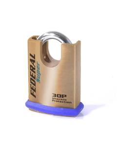 Federal FD30P 30mm Brass Padlock with protected shoulder & keying options