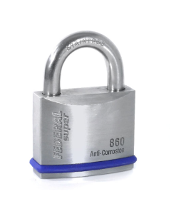 Federal FD860 60mm Stainless Steel Padlock with keying options