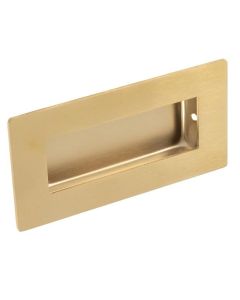 Satin Brass 100mm Rectangular Flush Pull Handle | FPH1000SPVD