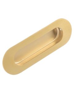 Satin Brass 120mm Radius Flush Pull Handle | FPH1001SPVD