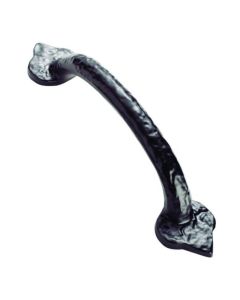 Hammered Black Antique 150mm Fleur de Lys Handle | FTD1068BBA